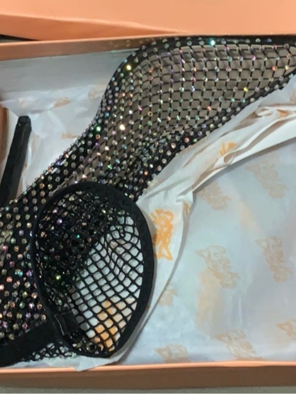 Rhinestone Mesh Booties - Picture 2 of 2